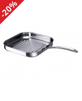 Tigaie grill din otel inoxidabil, 26 cm, Chef - BEKA